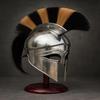 Greek Corinthian Helmet with Plume Medieval Armor Helmet for Knights Christmas Gifts Birthday Decor