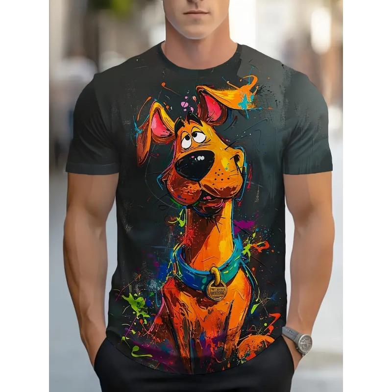 

Літня смішна чоловіча футболка з мультяшним принтом тварини, повсякденний пуловер з коротким рукавом, модні футболки, вуличний чоловічий одяг оверсайз 5XL