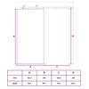 Sliding Door ESG Glass and Aluminum 102.5 X 205 Cm White