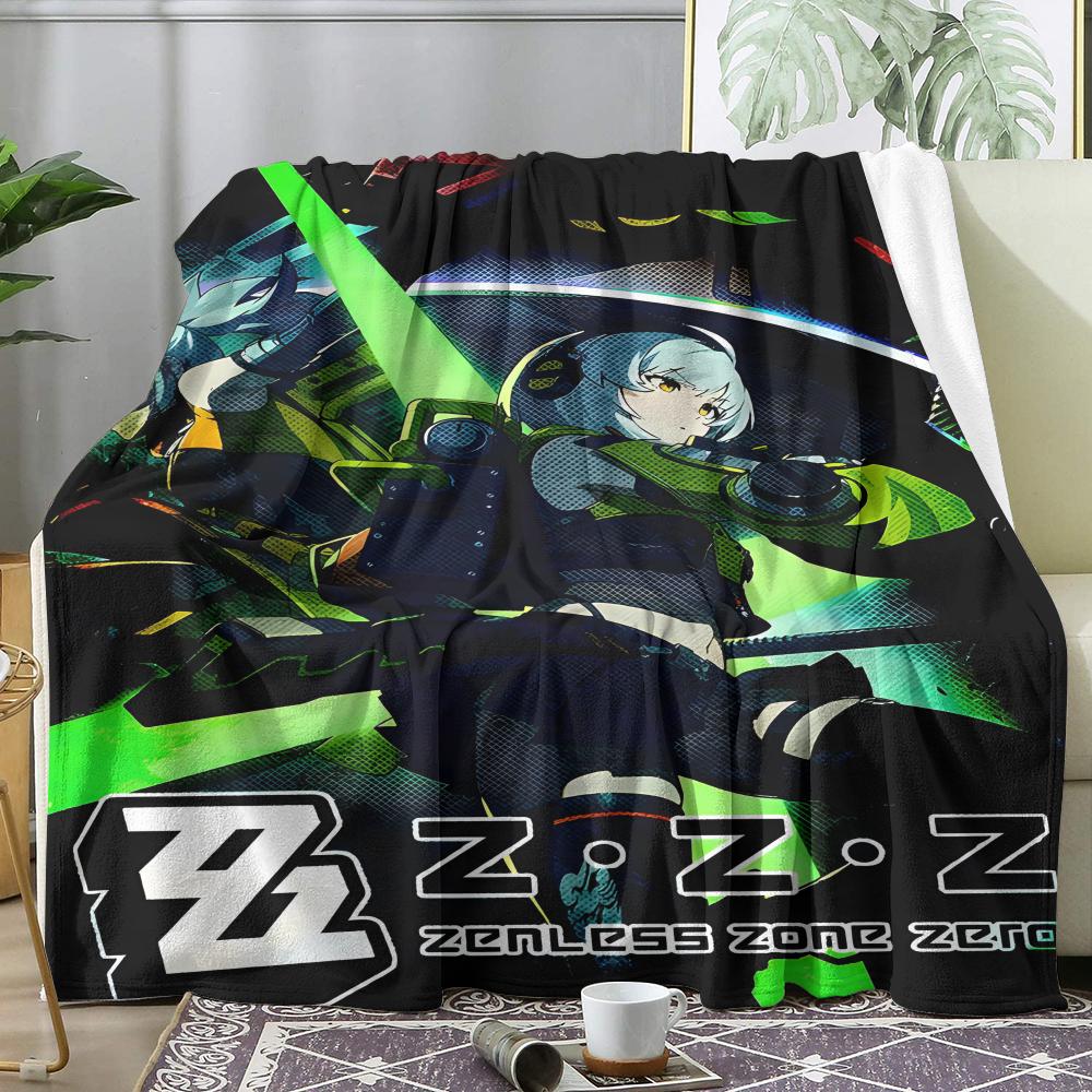 Zenless Zone Zero Game Throw Soft Flannel Throw Summer AC Blanket Lightweight Cool Nap Blanket for Sofa Bed Couch Travel