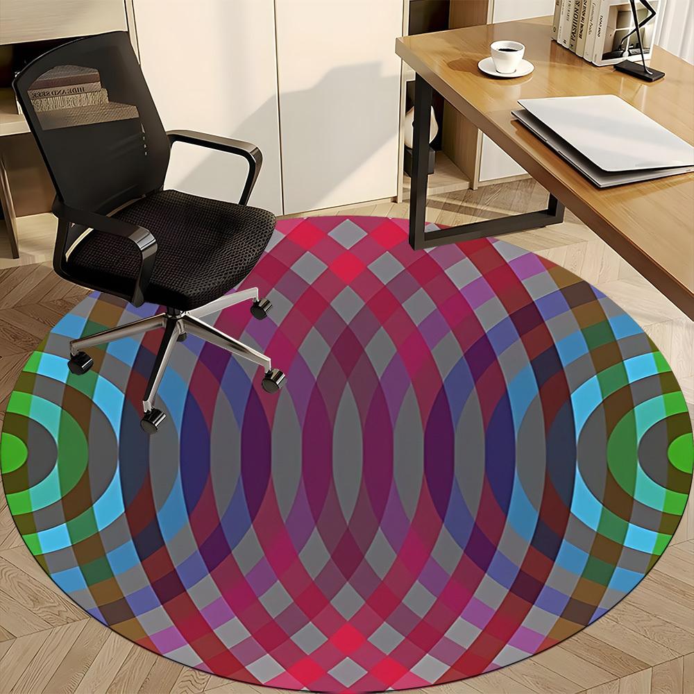 1 Stück optische Illusion Stuhl Teppich für Büro, Innenbereich rutschfester waschbarer Polyesterfaser Teppich,