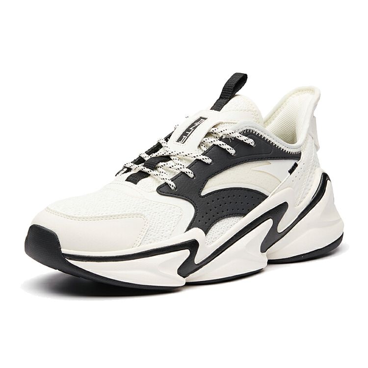 Anta Lifestyle Series Fabric Synthetic Leather Shock Absorbing Non-Slip Wear-Resistant Breathable Lightweight Low-Top Casual Shoes 11938883-2