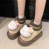 Cute versatile cartoon kitten platform snow boots autumn and winter new velvet outer wear comfortable warm cotton shoes