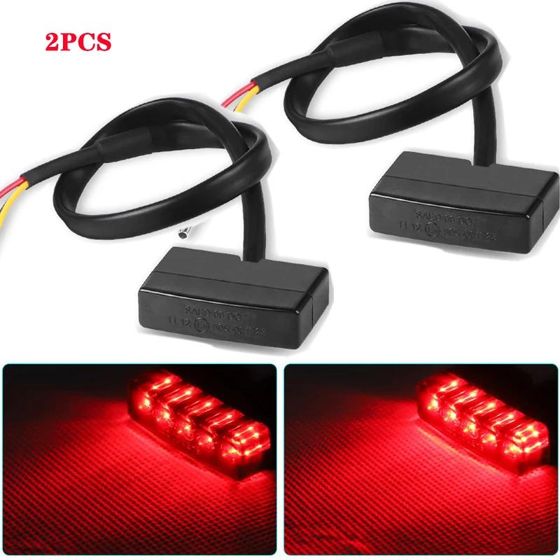 Motorcycle Mini Tail Light 5/11LED Motorbike Rear Brake Lamp Stop Warning Lamp For Scooter ATV Cafe Racer Bobber Kawasaki