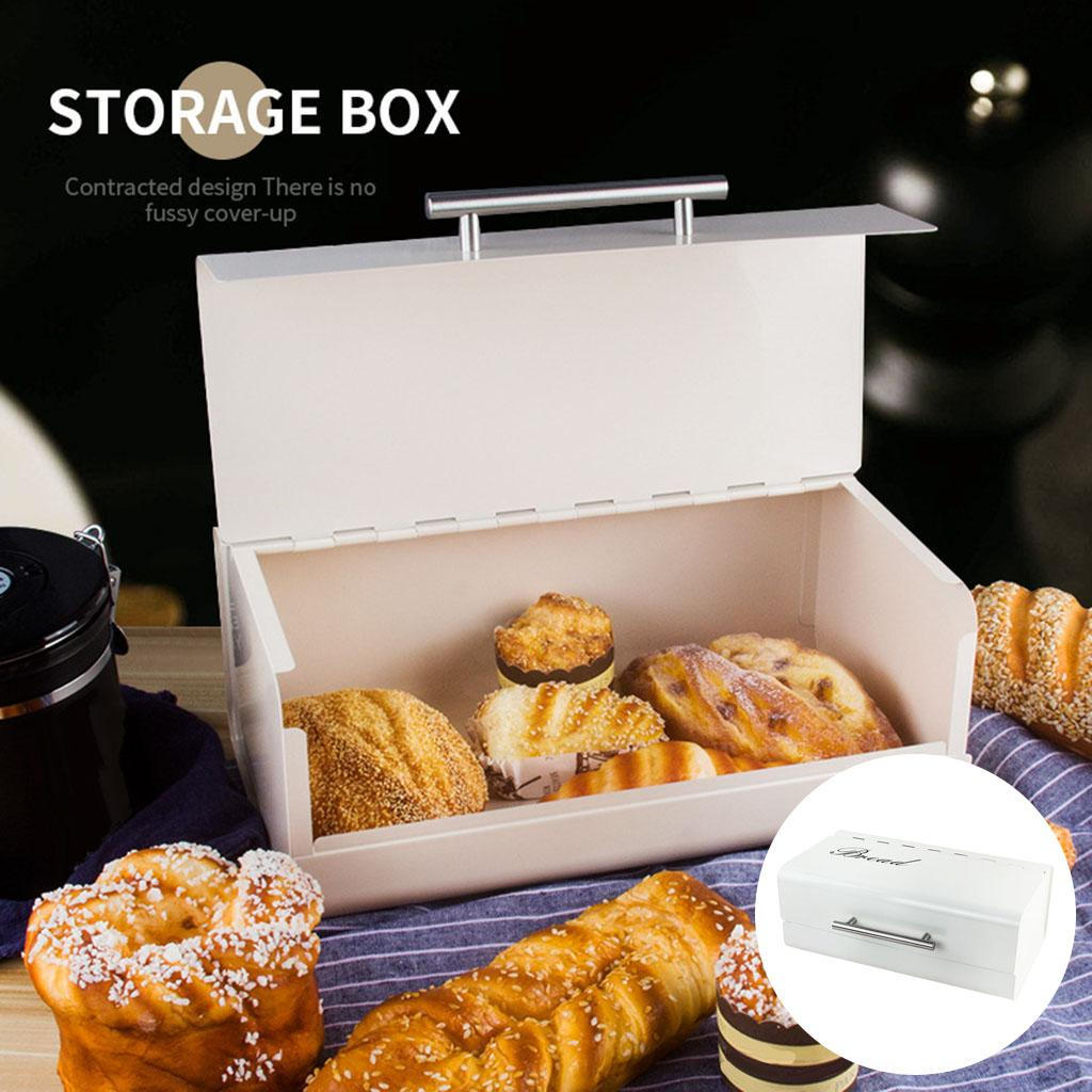 Bread Storage Box with Lid for Kitchen Countertop Coffee Table Organizer Home Storing