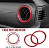 Decorative Air Vent Ring for 18-23 Jeep Wrangler JL JLU Center Console