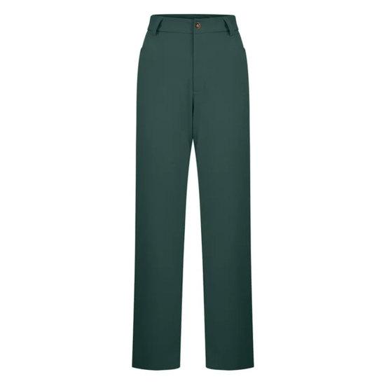 Straight Leg Casual Pants with Pockets Women Business Work Pants Solid Color Super Elastic Long Pants