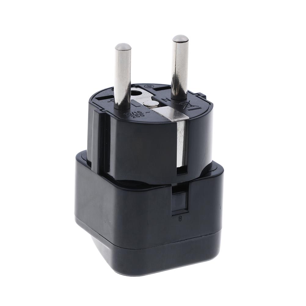 1 To 2 Splitter Germany France 5Mm Plug To Universal Uk/Us/Eu/Au 2/ 3 Pin Socket