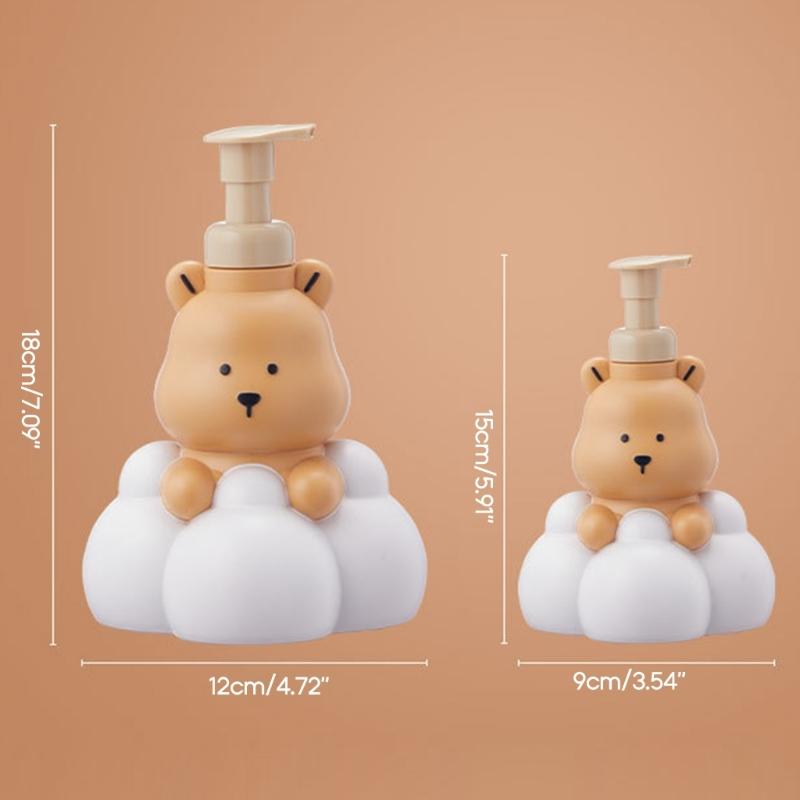 250/500ml Foaming Soap Dispenser with Cartoon Bear Refillable Shower Gel and Hand Sanitizers Bottle Dropshipping