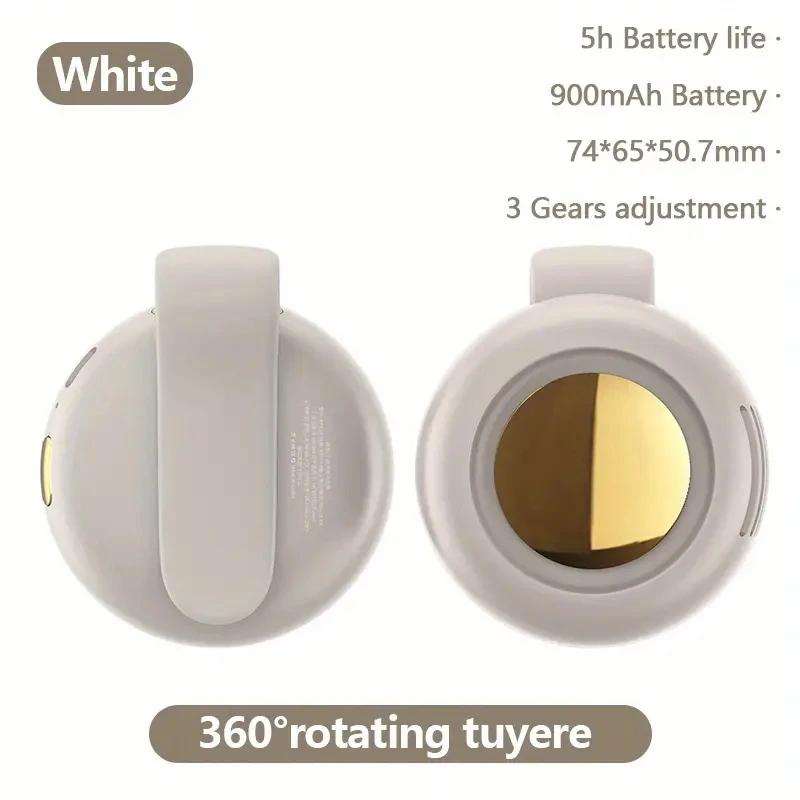 Portable Waist Hanging Small Whirlwind Fan Clip-On Quiet Outdoor Leafless Rotating Direction Mini Clip Neck Waist Fan Air Cooler