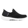 Skechers Go Walk 6 Slip-Ins Mesh Fabric Flash Technology Comfortable Daily Low-Top Casual Shoes Men Sneakers Black White 216278-BLK