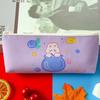 Cute Candy Color Cartoon Bear Rabbit Fruit PU Pencil Case Portable Large Capacity Stationery Storage Bag Kawaii School Supplies