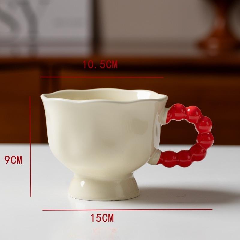 French Ceramic Cup Hand Painted Cup High Looking Couple Tea Cup Coffee Cup Mixing Cup