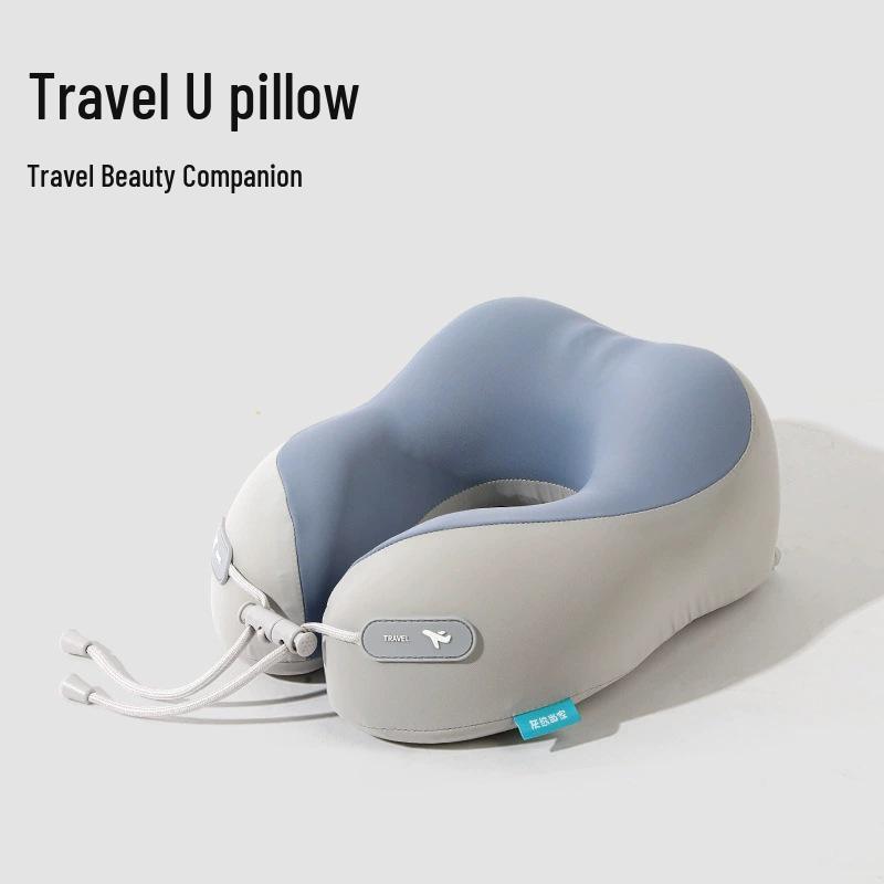 Portable U-Shaped Memory Foam Neck Pillow for Parent-Child - Foldable Travel, Airplane, Office & Nap Support