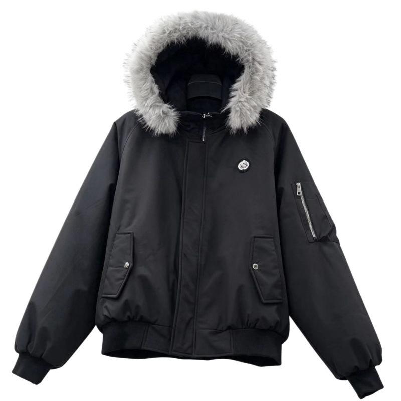 Down padded clothes women's short winter American retro men's and women's padded clothes padded jackets thickened small jackets
