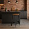 Dark Brown Bar Stool for Kitchen Dining Room 32X32X65 Begryf