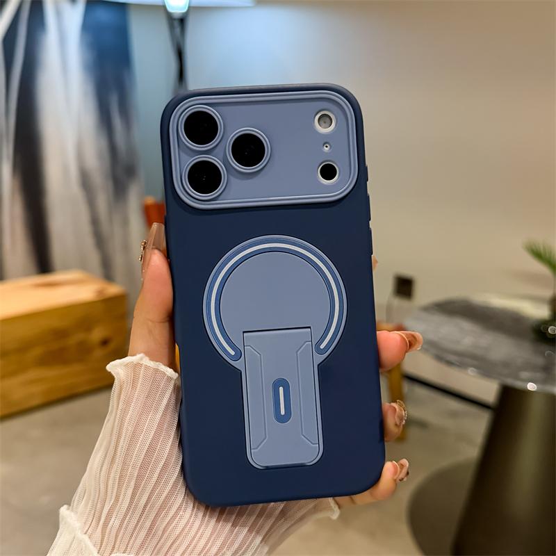 Magsafe Klapphalter Handyhülle Für iPhone 17 16 ProMax 16 15 14 Plus 13 12 11 Hautgefühl TPU Stoßfest Magnetische Abdeckung