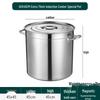 Large Capacity Stainless Steel Induction Soup Pot with Lid