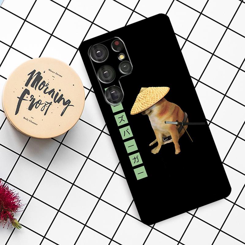 Funny Cheems Doge Case For Samsung Galaxy S24 FE S20 FE S21 S22 S23 S24 S25 Ultra S9 S10 S25 Plus Phone Cover