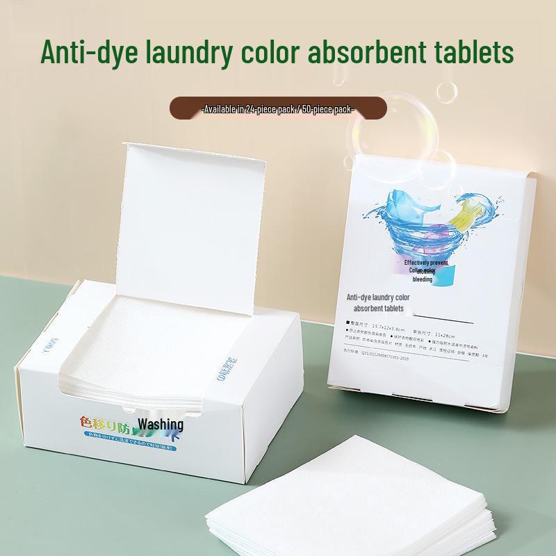 Japanese Mite Removal Color Catcher Laundry Sheets: Prevent Dye Bleeding in Mixed Washes