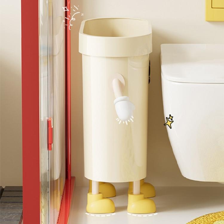 Functional Waste Bin Practical Office Waste Bin Pressure Rings Fixation Garbage Bin for Kitchen, Bathroom, Bedroom