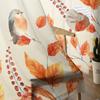 Thanksgiving Fall Plants Robin Sheer Curtains Transparent Voile Tulle for Living Room Bedroom Holiday Window Decoration