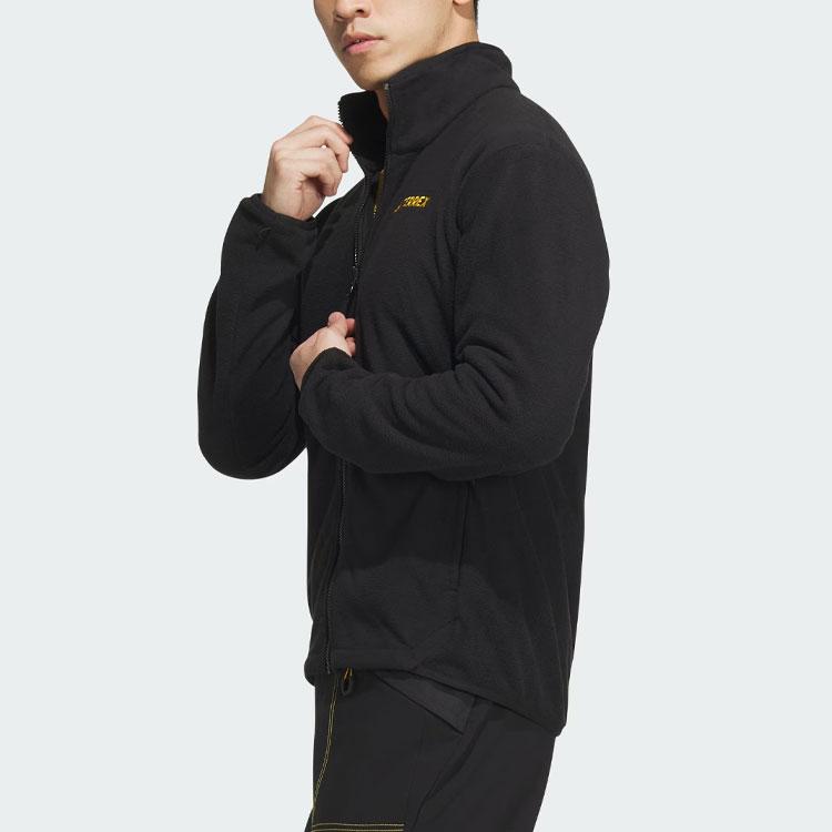 Adidas X National Geographic Rain.Rdy Printed Pattern Outdoor Fleece-Lined 3-In-1 Sports Hooded Jacket Men Outerwear Lead-White IL8961