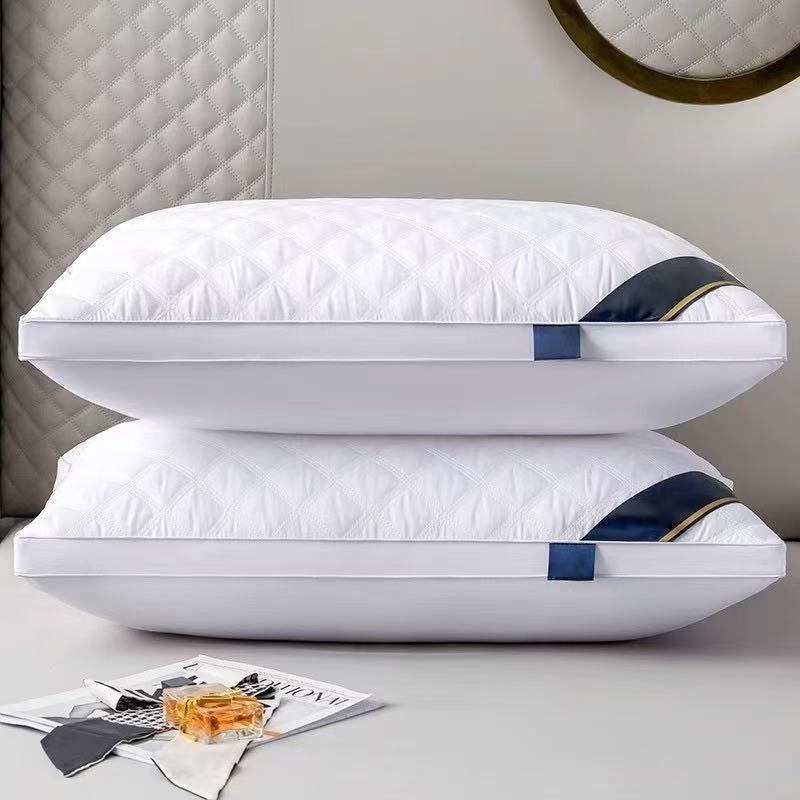 Ergonomic Cervical Support Pillow With Hollow Fiber Fill Soft Plush Adults Students Dormitory Sleep Comfort