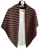 Women Striped Wool Triangle Knit Shawl Warm Winter Outerwear Wrap