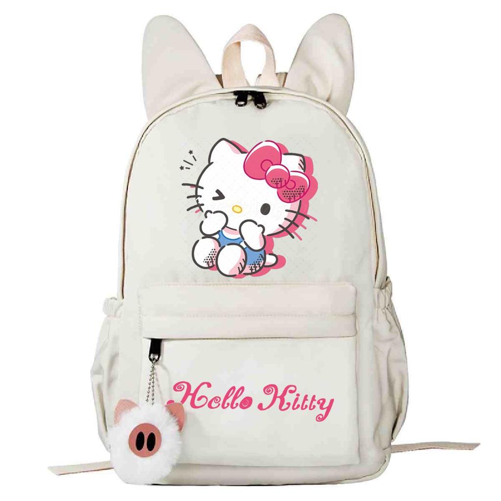 College Style Cute Print Junior High School High School Student Schoolbag Large Capacity Rabbit Ears Backpack Female