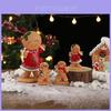 Weihnachts-Lebkuchenmann Figur Harz Cartoon Festliche Dekoration Für Feiertagsfeier