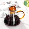Nordic High Borosilicate Glass Teapot with Colorful Lid