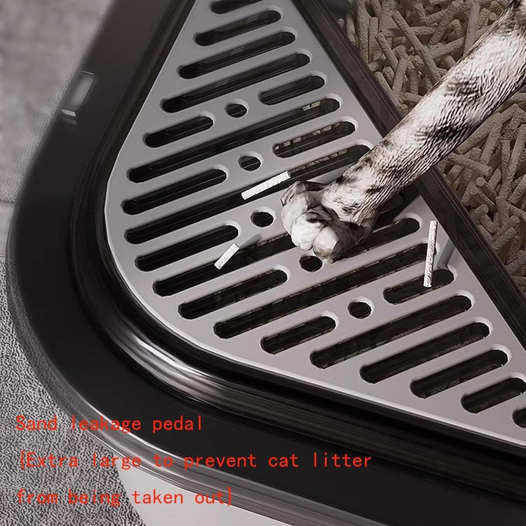 Lieblings-Katzenklo mit Katzenstreuschaufel Katzenklo Übergröße Toilette Spritzwassergeschützt Vollständig offen Katzenklo