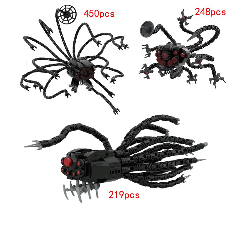 Spot Assembled Building Blocks MOC-91374 33880 33965 129026 Puzzle Toys, Classic Science Fiction Movies, Monsters, Octopuses