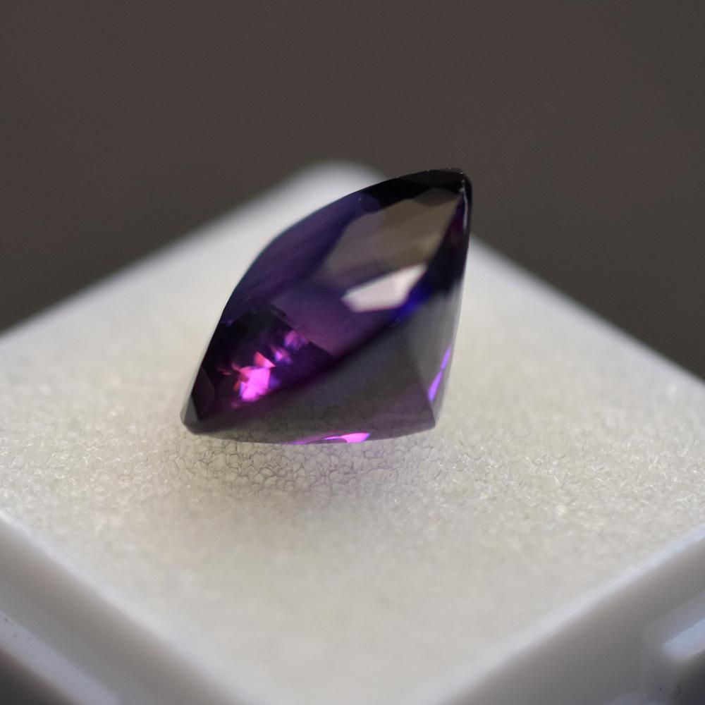 Natural Purple Sapphire Loose Gemstone 12.6 Ct Square Cushion Treated Verified September Birthstone