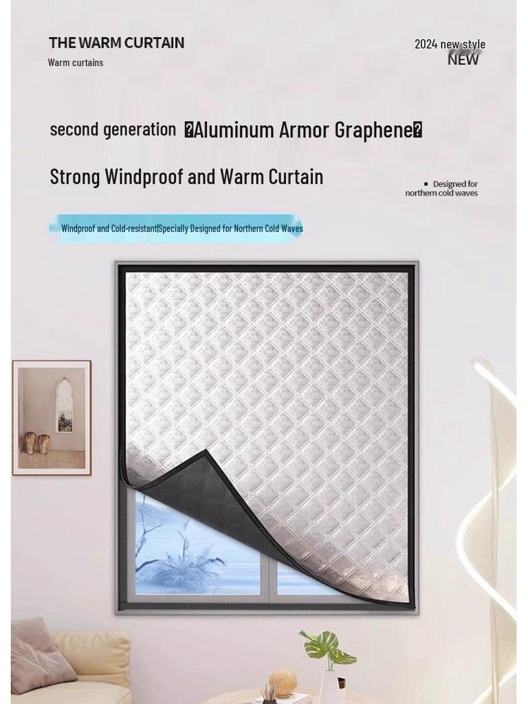 Winter Winddichte Isolierfolie: Kälteschutzvorhang für Schlafzimmerfenster