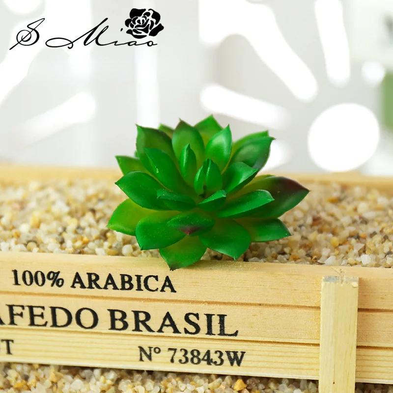 1 st Härliga Konstgjorda Suckulenter Växter för DIY Hem Trädgårdsdekoration Bröllopsväxter Väggblomsterarrangemang Bonsai Falsk Växt