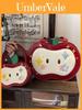 Cute Apple Cartoon Backpack For Women And Men With Pu Material And Adjustable Straps