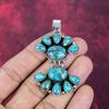 Blue Copper Turquoise Handmade Gemstone Jewelry, 925 Solid Sterling Silver Pendant Antique Jewelry