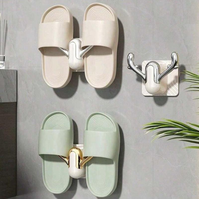 Slippers Rack No Punching Bathroom Simple Slipper Hook Toilet Drainage Rack Wall Mounted Bedroom Neat Storage Shoe Drying Rack