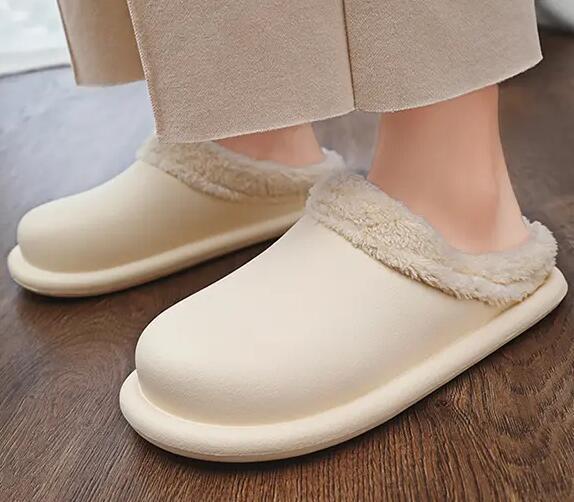New autumn and winter cotton slippers home plush warm couple indoor slippers home high quality tasteless