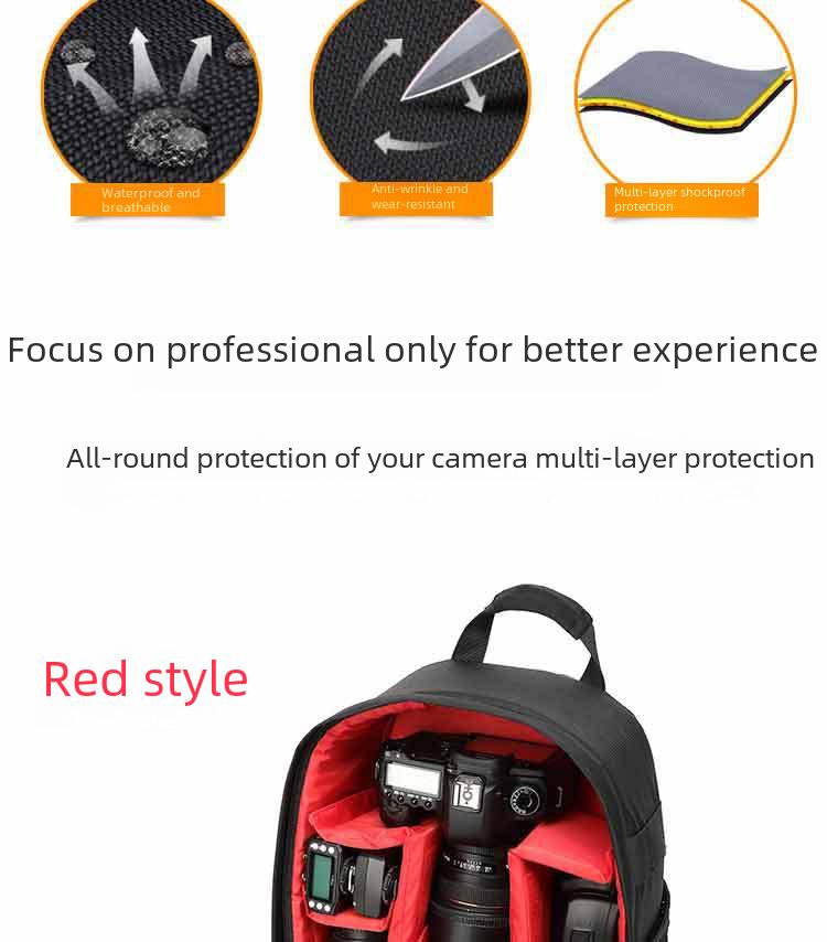 Vízálló SLR fényképezőgép válltáska - Kültéri digitális fotózáshoz való hátizsák