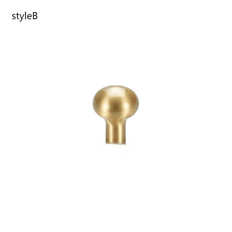 Solid Brushed Brass Kitchen Cabinet Pull Drawer Knob Bedroom Wardrobe Dresser Handle Luxury Furniture Knob - Single Hole
