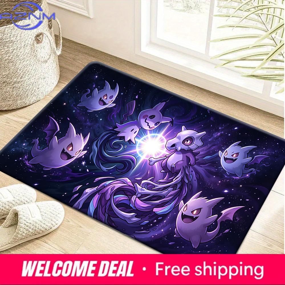 Pokemon Ghost Type Gengar Mimikyu Print Non-Slip Floor Mat Doormat 40x60cm