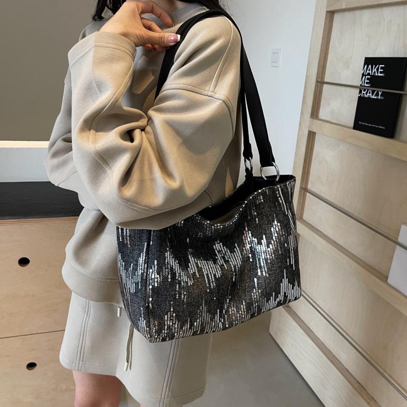 Popular Denim Women's Bags New Casual Simple Large Capacity Shoulder Underarm Bag Portable Tote Bag
