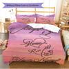 Name Custom Black&pink Pattern Bedding Set Quilt Cover Pillowcase Home Decor Gift (1 * duvet cover + 2 * pillowcase, without core)