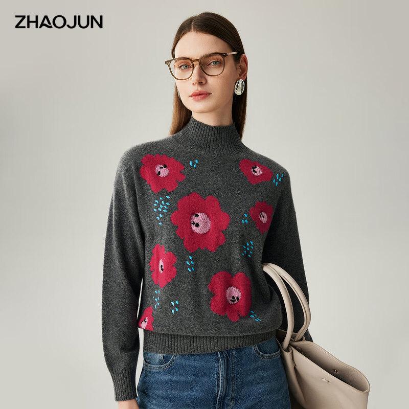 

Women s High-Neck 100% Cashmere Sweater XL