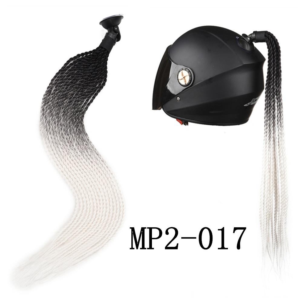 1Pc Motorcycle Helmet Braids Wig Multicolor Loose Wig Ponytail Braid Motorbike Helmet Pigtails Decoration Dual Pigtail Ponytail