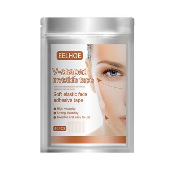40 Teile/schachtel Face Lifting Patch Unsichtbarer Artefaktaufkleber Lift Kinn Dünnes Gesicht Aufkleber Klebeband Make-Up Face Lift Werkzeuge Einfach zu Verwenden