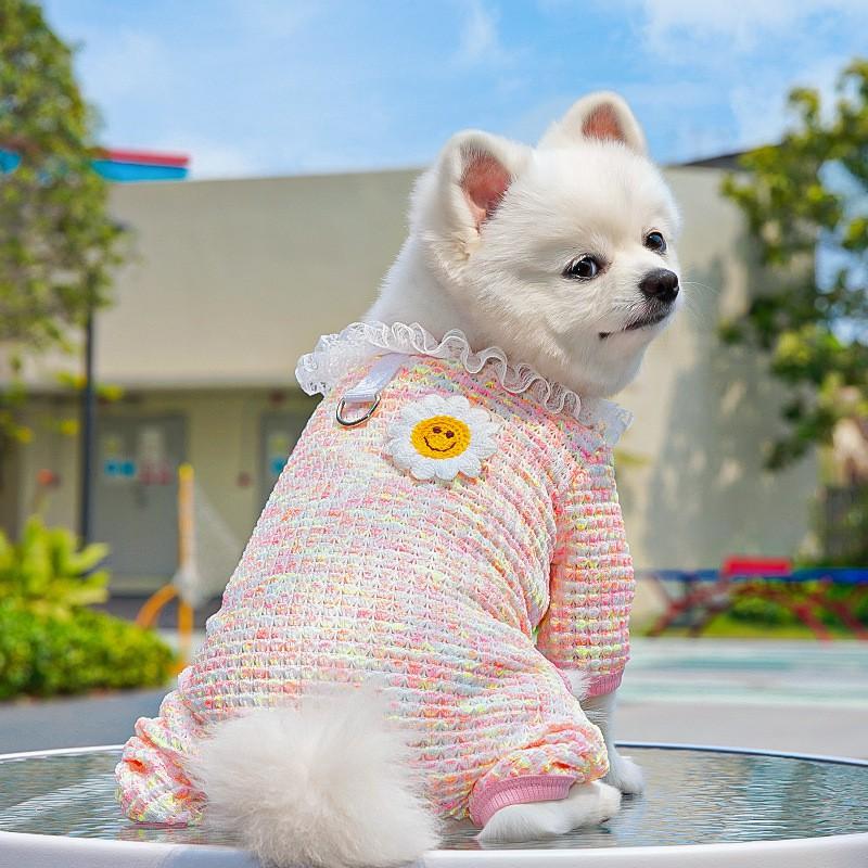 Pet Dog Cat 4-Legged Stretchable Breathable Cotton Teddy Bichon Small Breeds